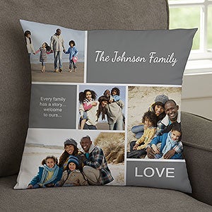 Family Love 14quot; Photo Collage Throw Pillow - 19319-S