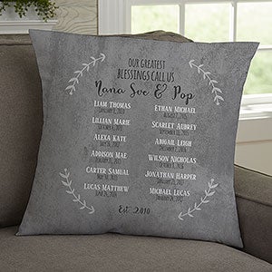 Personalized 2025 grandchildren pillow