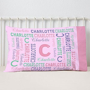 Repeating Girl Name Personalized 20quot; x 40quot; King Pillowcase - 19325-K