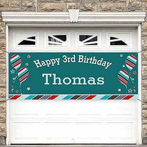 Birthday Boy Personalized Party Banner - 45x108 - 19404-L