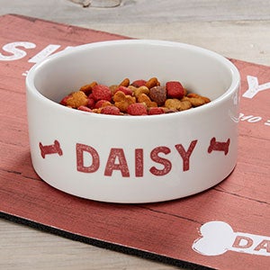 Farmhouse Personalized Small Dog Bowls - 19441-S