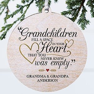 Grandparents Are Special Personalized Ornament- 3.75 Wood - 1 Sided - 19444-1W