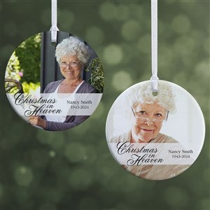 Christmas In Heaven Small 2 Sided Memorial Photo Ornament - 19445-2