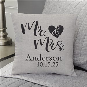 Elegant Couple 14quot; Personalized Throw Pillow - 19458-S