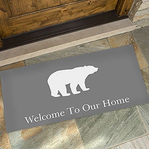 Winter Silhouette Personalized Oversized Doormat- 24x48 - 19463-O