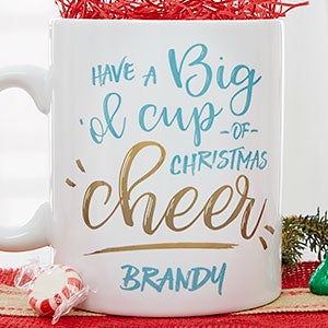 Christmas Cheer Personalized 30oz. Oversized Coffee Mug