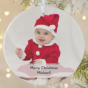 Personalized Photo Message Christmas Ornament - 19500-1L