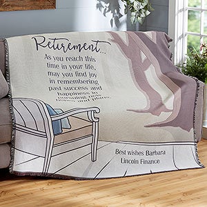 Personalized retirement blankets sale