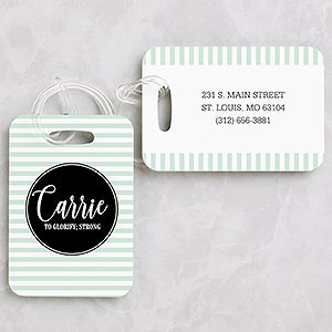 Patterned Name Meaning Personalized Luggage Tag Set - 19657