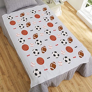 All About Sports Personalized 60x80 Fleece Blanket - 19681-FL
