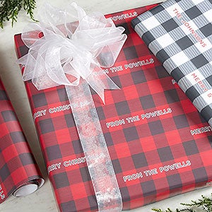 Buffalo Check Personalized Wrapping Paper Roll - 18ft Roll - 19727-L