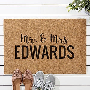 Wedding Couple Personalized 18x27 Synthetic Coir Doormat - 19825
