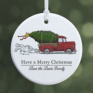 Classic Christmas Vintage Truck Small 1 Sided Ornament - 19826-1
