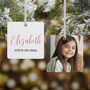 Name Meaning Personalized Square Photo 1 Sided Ornament - 19877-2M