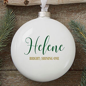Name Meaning Personalized 3D Disc Deluxe Ornament - 19877-D