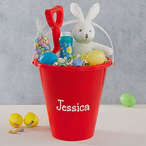 Personalized Easter Bucket Red Sand Pail  Shovel - 19974-R
