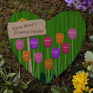 Grandmas Garden Personalized Heart Garden Stone - 19992