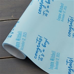 Step & Repeat Personalized Wedding Wrapping Paper Sheets