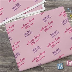 Baby Shower Personalized Wrapping Paper - PURPLE