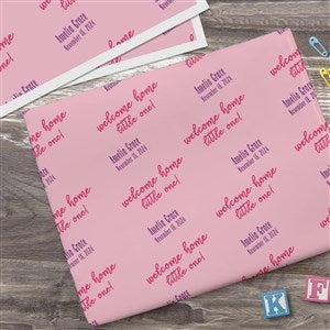 Step  Repeat Personalized New Baby Wrapping Paper Sheets - Set of 3 - 20034-S