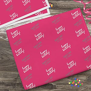 Step  Repeat Personalized Birthday Wrapping Paper Sheets - Set of 3 - 20035-S