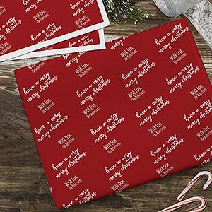 Step & Repeat Personalized Christmas Wrapping Paper Sheets - 20036-S