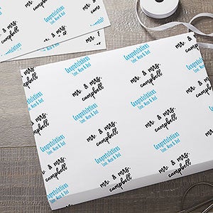 Step  Repeat Personalized Wedding Wrapping Paper Sheets - Set of 3 - 20037-S
