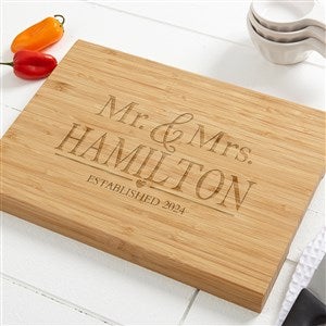 Wedding Couple 14x18 Personalized Bamboo Cutting Board - 20126-L