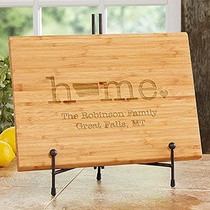Home State 10x14 Engraved Bamboo Cutting Board - 20128