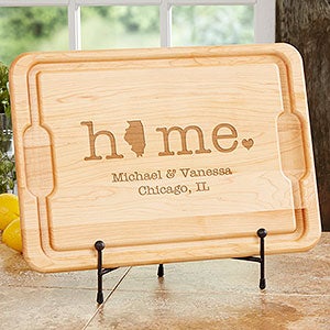 Home State 12x17 Personalized Maple Cutting Board - 20129