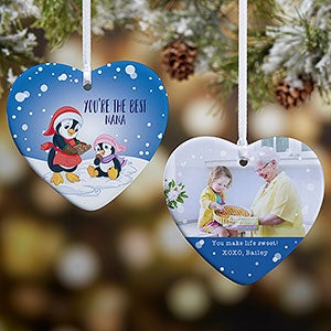 Precious Moments Large Penguin Heart Photo Ornament - 20190-2S