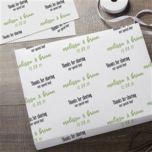 Step  Repeat Personalized Wedding Party Wrapping Paper Sheets - 20204-S