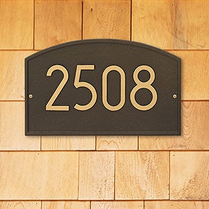 Legacy Personalized Modern Address Plaque - Aged Bronze - 20260D