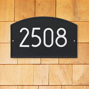 Legacy Personalized Modern Address Plaque - Black & Silver - 20260D-BS