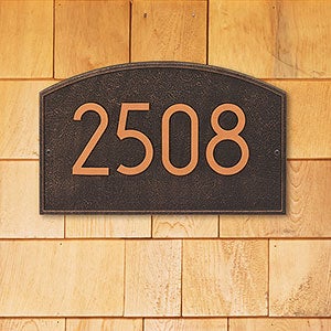 Legacy Personalized Modern Address Plaque - Oil Rubber Bronze - 20260D-OB