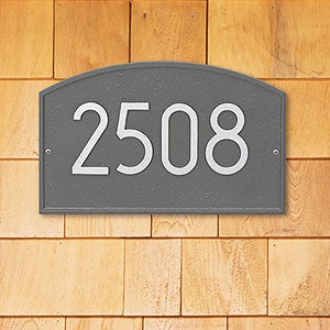 Legacy Personalized Modern Address Plaque - Pewter  Silver - 20260D-PS
