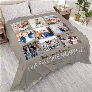 My Favorite Things Personalized 90x108 Plush King Fleece Photo Blanket - 20264-K