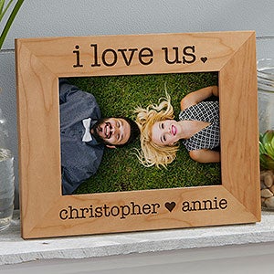 I Love Us 5x7 Engraved Wood Picture Frame - 20286-M