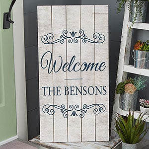 Welcome Personalized Standing Wood Sign - 20419