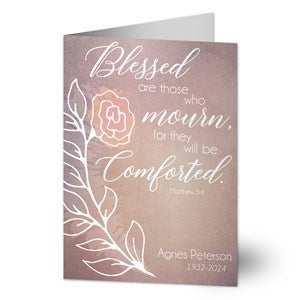 Blessed Are Those Personalized Sympathy Greeting Card - 20445