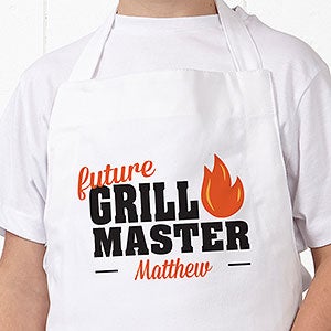 Future Master Of The Grill Personalized Kids Apron - 20488-Y