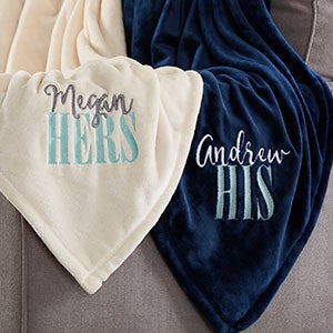 His  Hers 60x80 Personalized Fleece Blanket - 20608-L