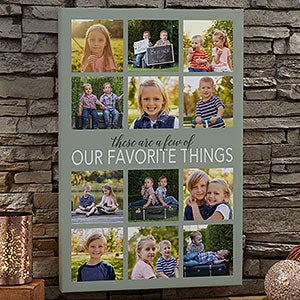 My Favorite Things Personalized Canvas Print- 16 x 24 - 20622-M