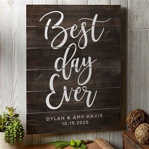 Best Day Ever Personalized Wooden Shiplap Sign- 12x 12 - 20678-12x12