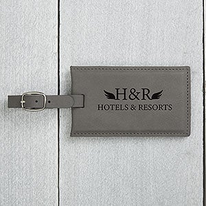 Personalized Logo Bag Tag- Charcoal - 20854