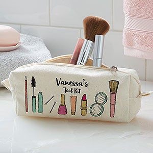 Makeup Brushes Personalized Canvas Cosmetic Case - 20926