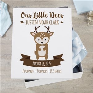 Woodland Adventure Deer Personalized Baby Keepsake Box - 20948-D