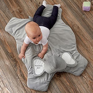 elephant baby plush play mat