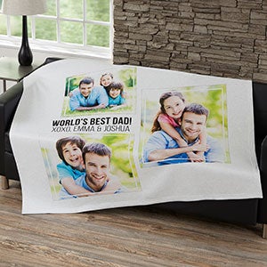 Three Photo Collage Personalized Sweatshirt Blanket For Him - 21053-SW