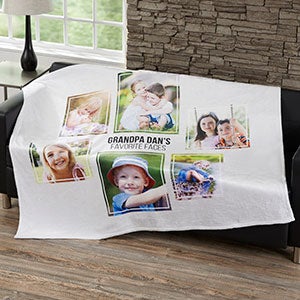 Six Photo Collage Personalized 50x60 Plush Fleece Blanket - 21057-F